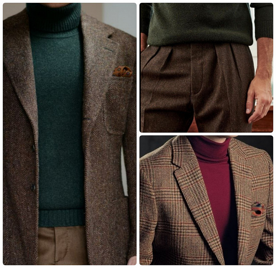 Мужские брюки из шерсти