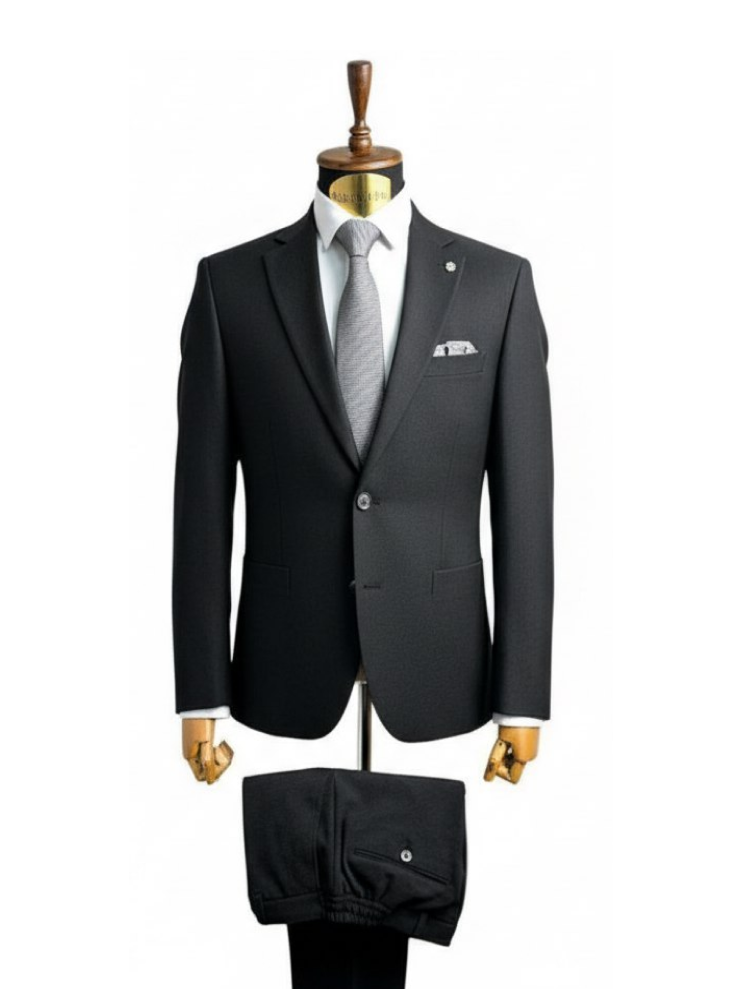 Костюм MAZALTOVMAN 2-ка Premium Черный фактурный кежуал