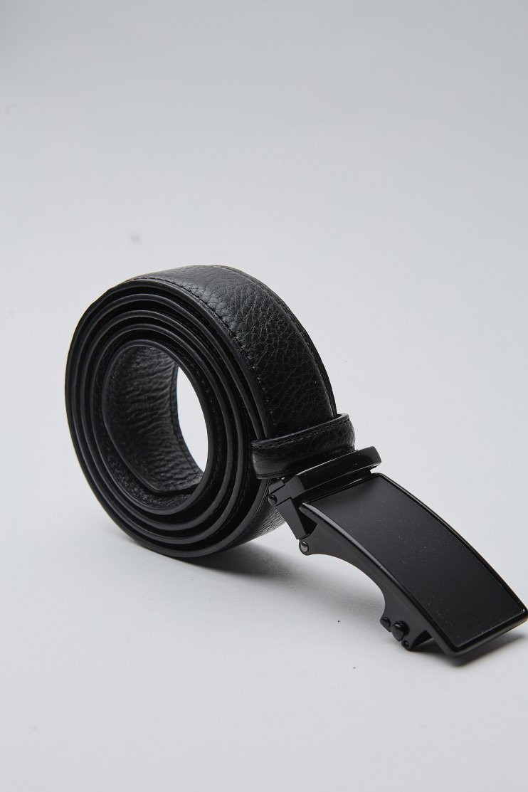 Мужской ремень автоматический текстурный в строчку