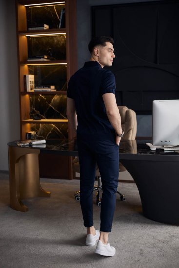 Футболка поло GIO Темно-синяя