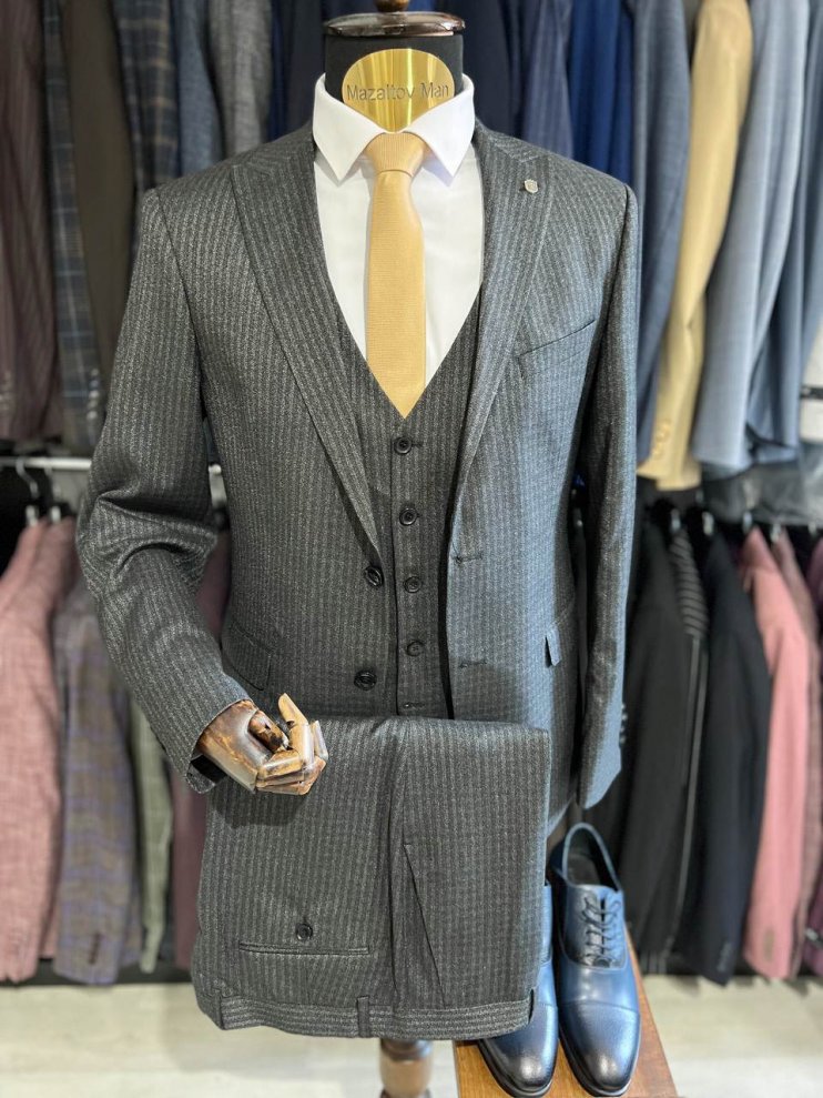 Костюм BEL 3-ка Серый фактурный