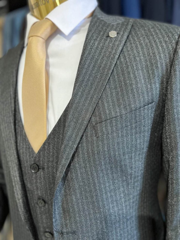 Костюм BEL 3-ка Серый фактурный