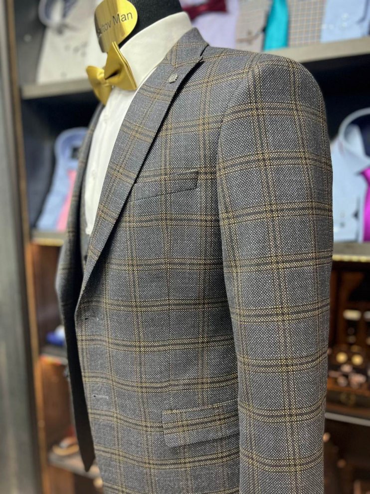 Костюм BEL 3-ка Коричневый в клетку