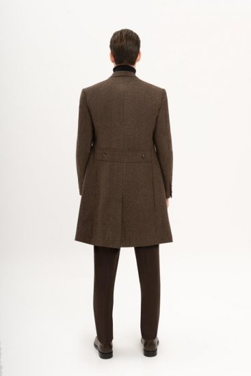 Пальто MAZALTOVMAN Двубортное Premium Коричневое
