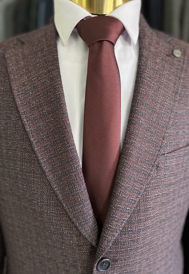 Пиджак VC Бордовый фактурный