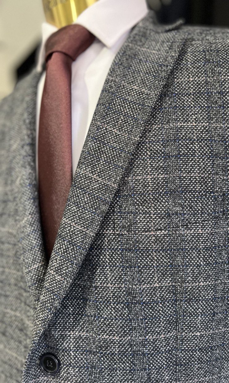 Пиджак VC Серый в клетку