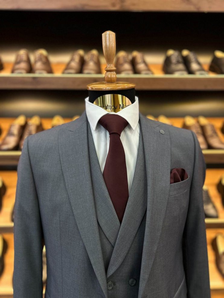 Костюм MAZALTOVMAN 3-ка Premium Серый фактурный