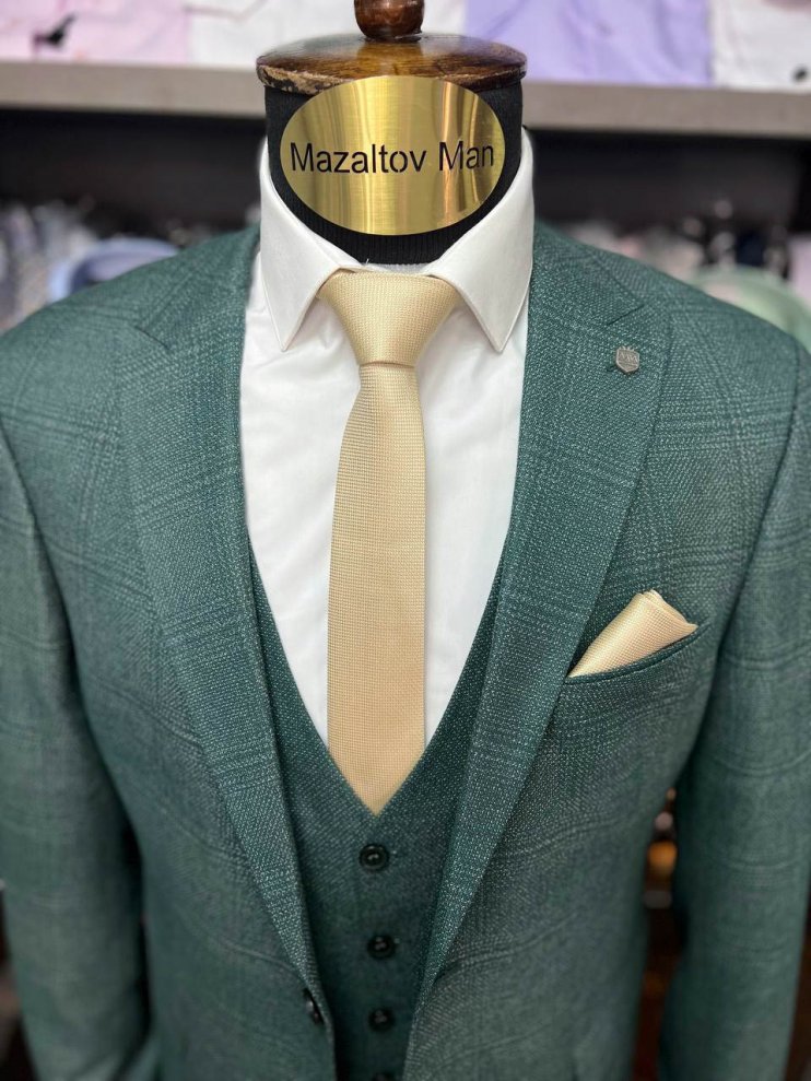 Костюм BEL 3-ка Зеленый в микроклетку