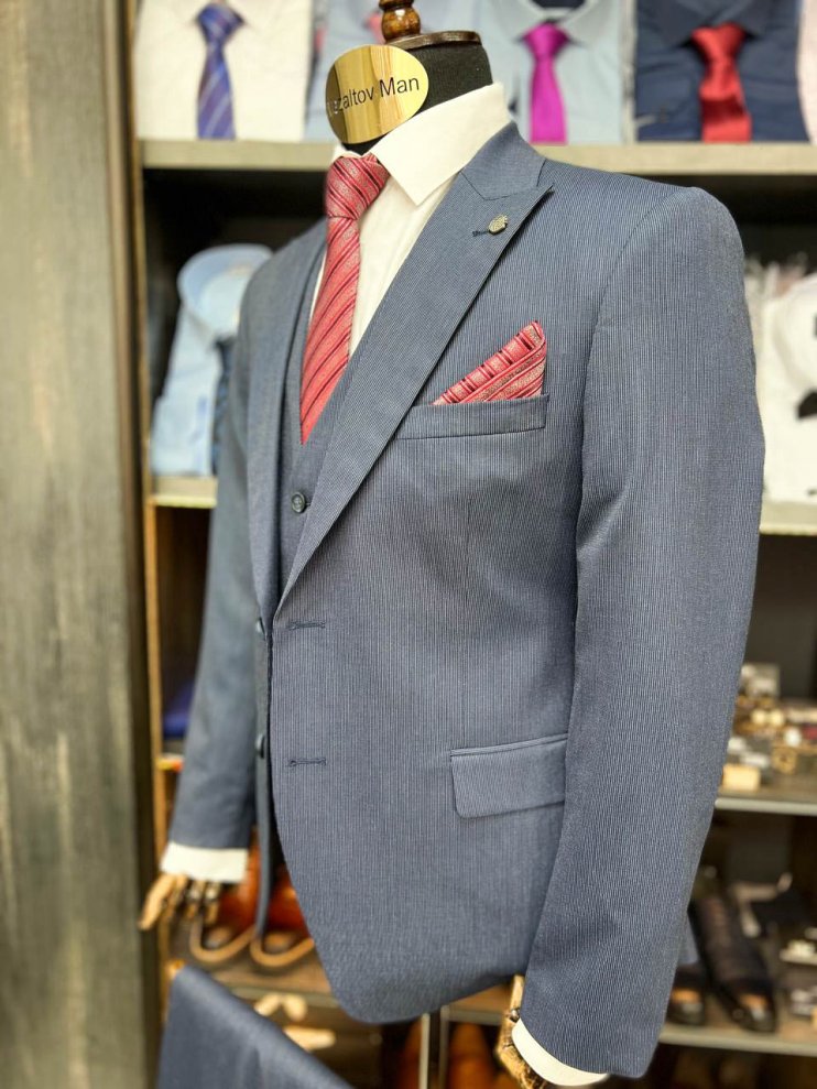 Костюм EMR 3-ка Синий фактурный