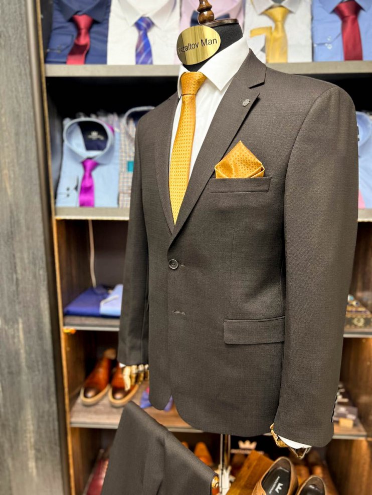 Костюм STR 2-ка Коричневый фактурный