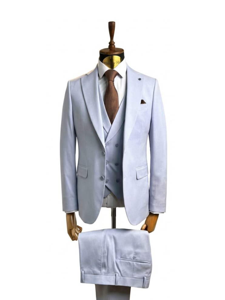 Костюм MAZALTOVMAN 3-ка Premium Голубой фактурный