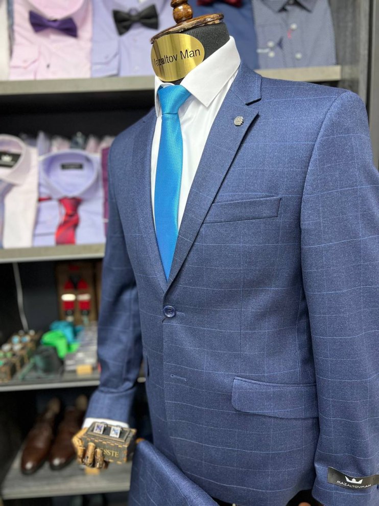 Костюм MAZALTOVMAN 2-ка Синий в клетку