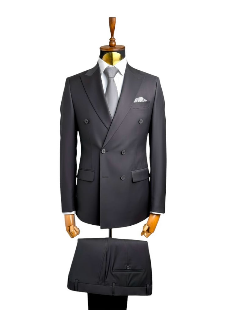 Костюм MAZALTOVMAN 2-ка двубортный Premium Черный