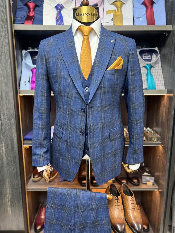 Костюм EMR 3-ка Синий в клетку