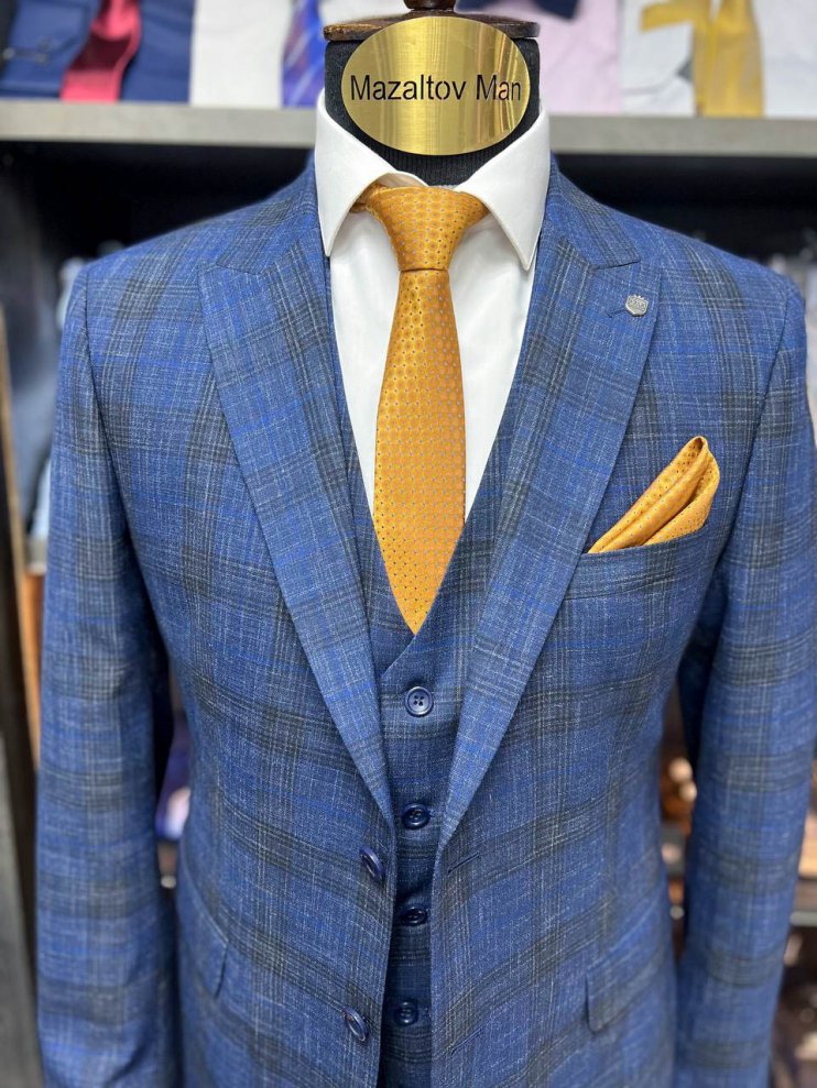 Костюм EMR 3-ка Синий в клетку