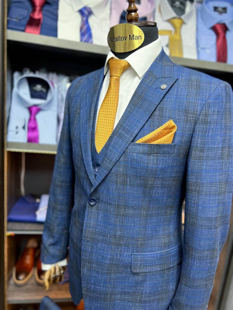 Костюм EMR 3-ка Синий в клетку