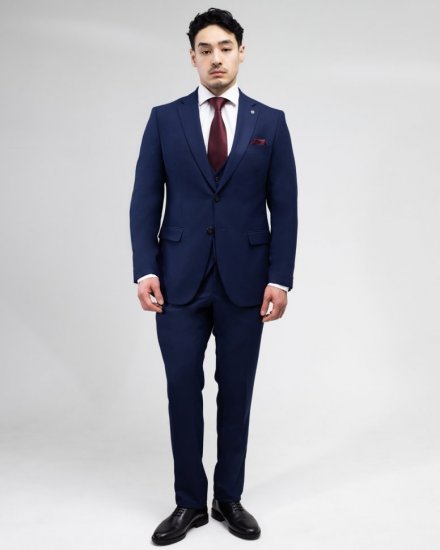 Костюм с жилетом MAZALTOVMAN синий фактурный