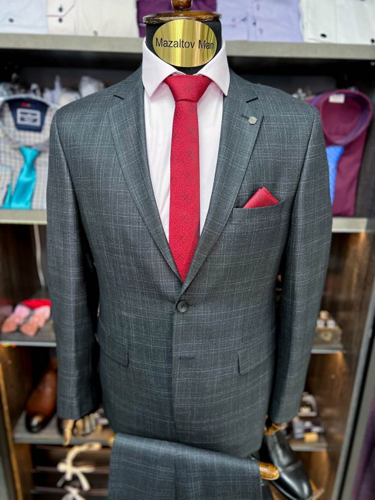 Костюм STR 2-ка Серый фактурный