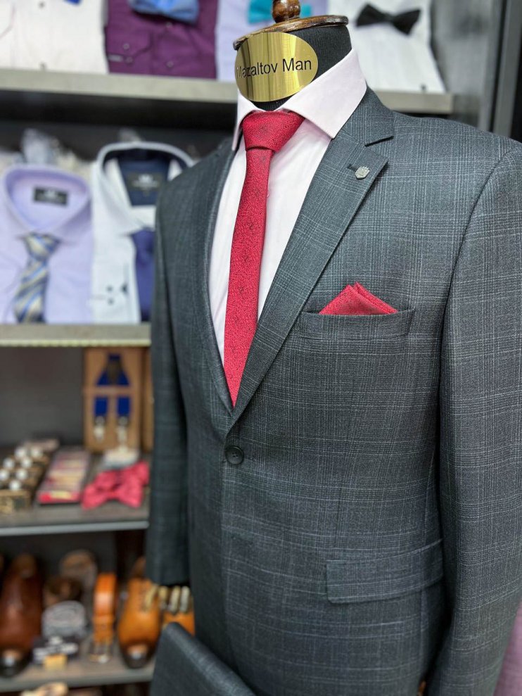 Костюм STR 2-ка Серый фактурный