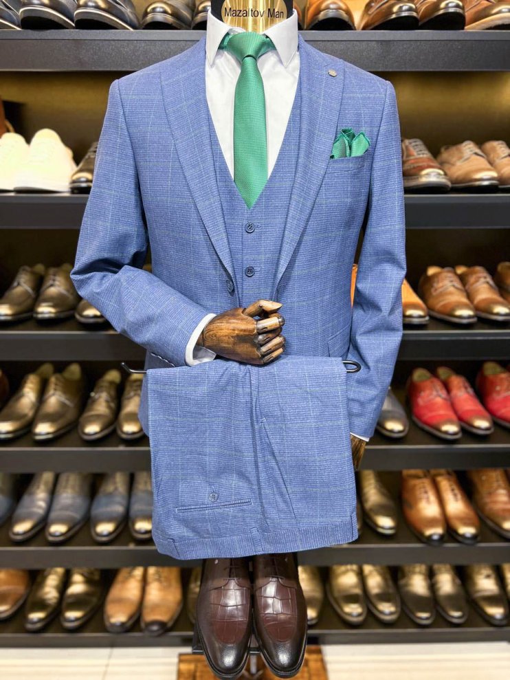 Костюм BEL 3-ка Синий в клетку