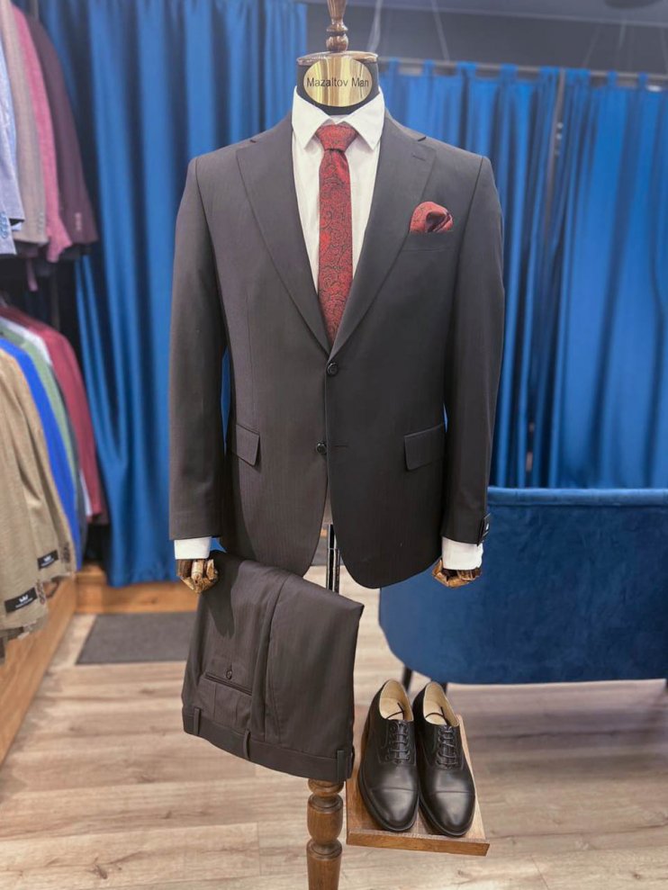 Костюм MAZALTOVMAN 2-ка Premium Черный в полоску