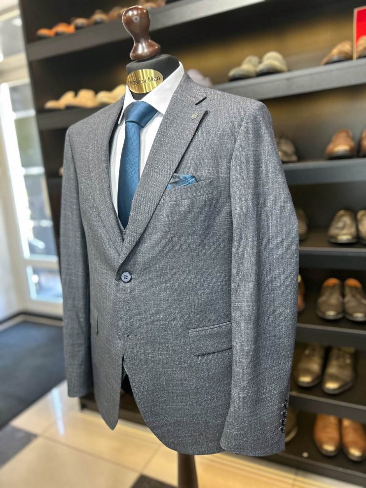 Костюм MAZALTOVMAN 3-ка Premium Серый фактурный