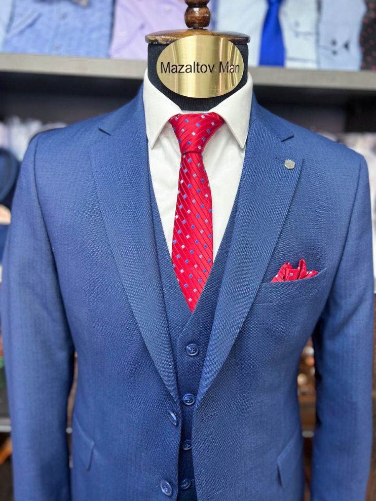 Костюм MIR 3-ка Синий фактурный