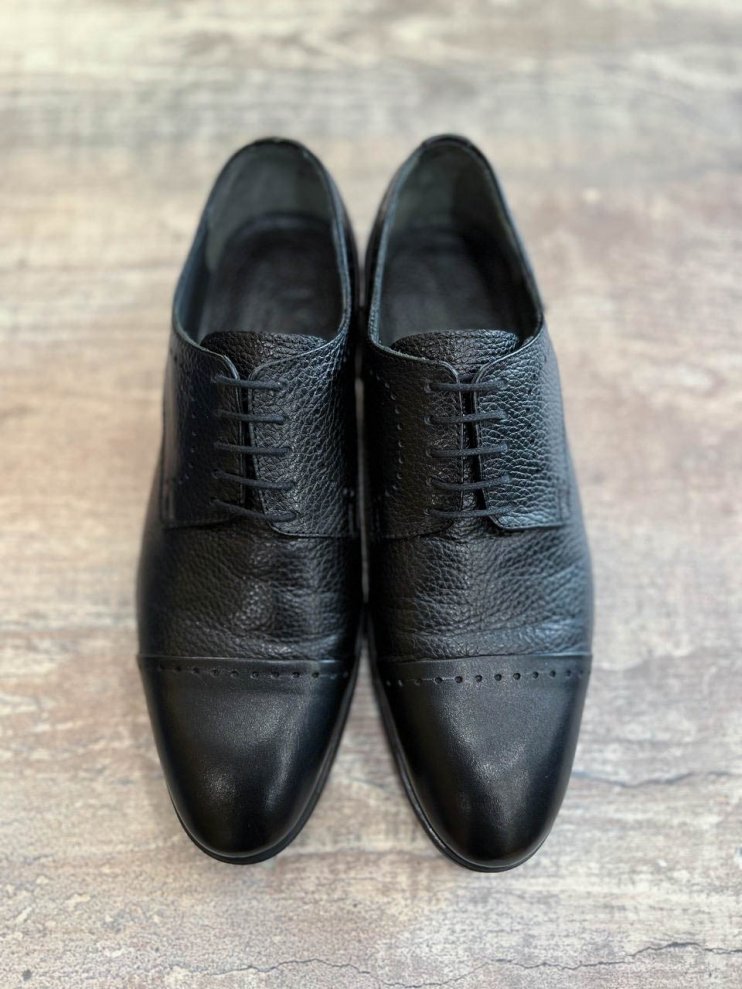 Дерби MAZALTOVMAN Черные кожаные