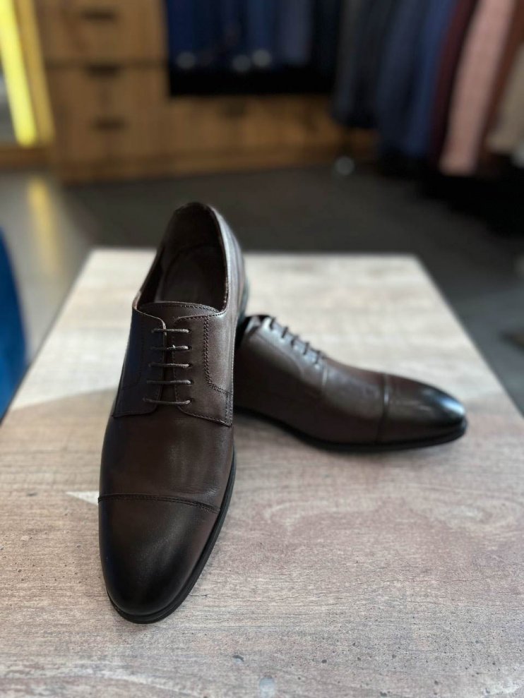 Дерби MAZALTOVMAN Коричневые отрезной носок