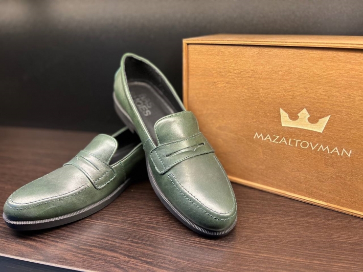 Туфли Лоферы Зеленые