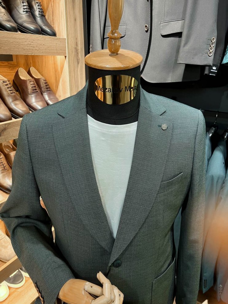 Костюм MAZALTOVMAN 2-ка Premium Зеленый фактурный кежуал
