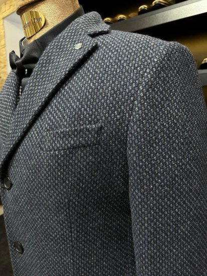 Пальто MAZALTOVMAN Серое фактурное