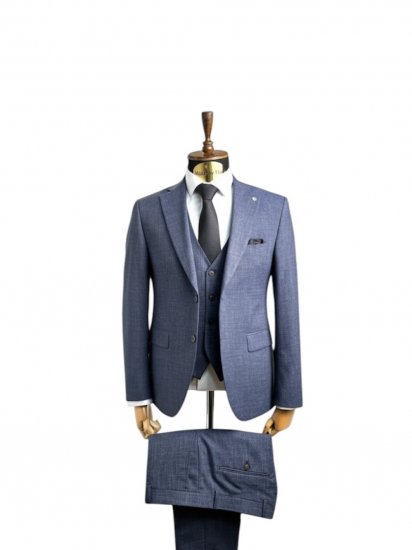 Костюм MAZALTOVMAN 3-ка Premium Синий фактурный