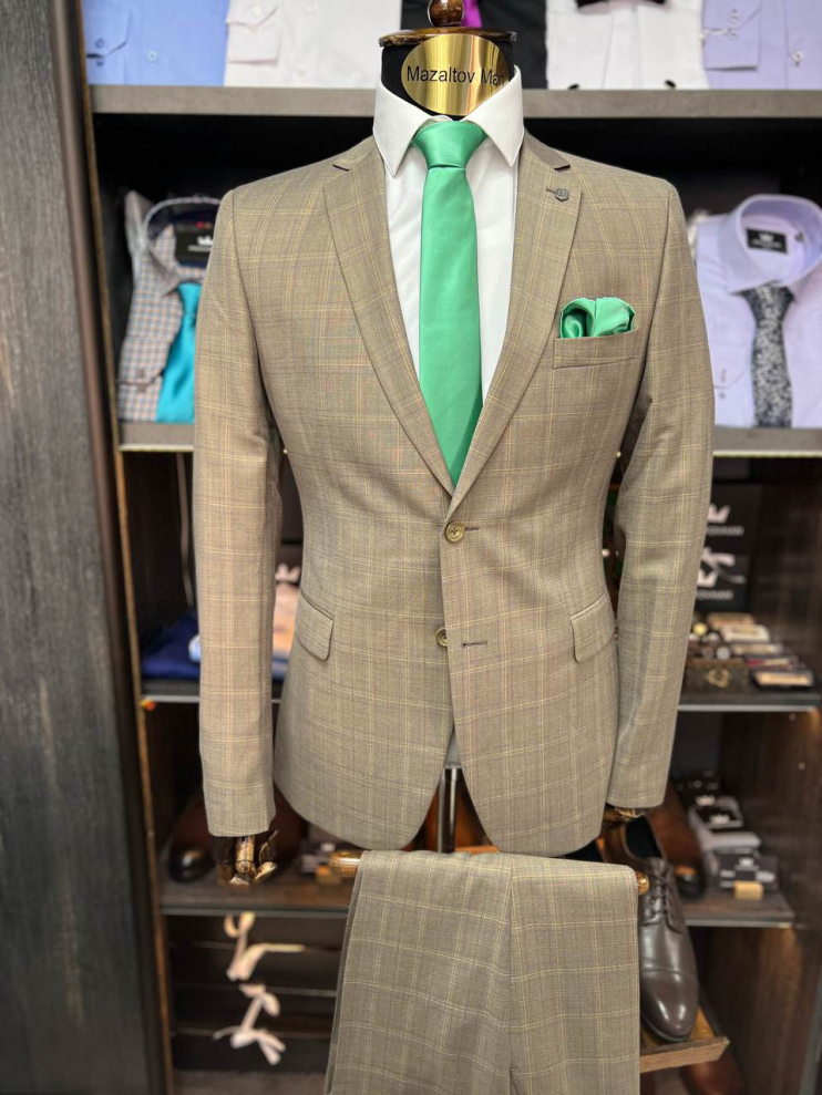 Костюм RGK 2-ка Бежевый в клетку