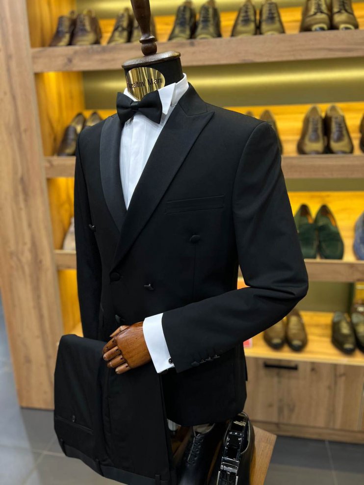 Смокинг MAZALTOVMAN 2-ка Premium Черный двубортный