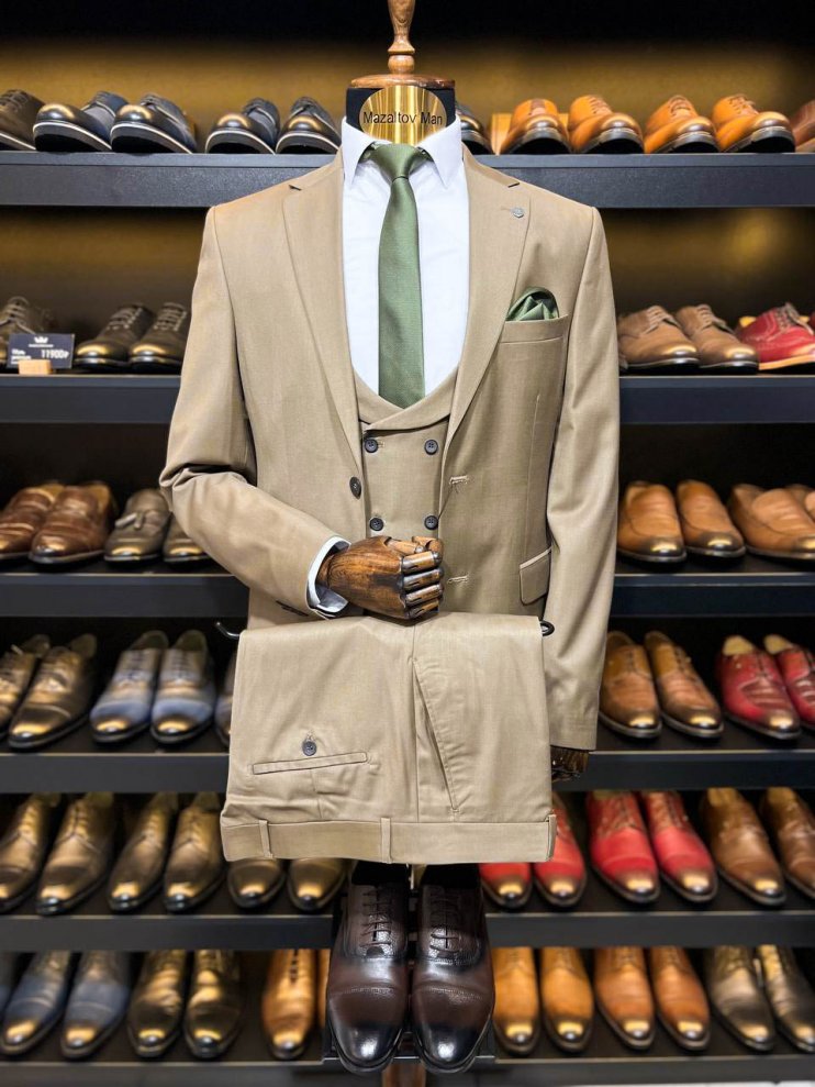 Костюм MAZALTOVMAN 3-ка Бежевый фактурный