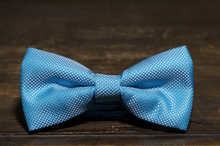 Купить Галстук-бабочка Голубая текстурная в Екатеринбурге - MazaltovMan