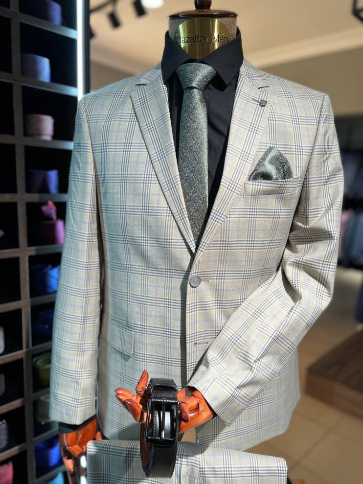 Костюм MIR 2-ка  Бежевый в клетку