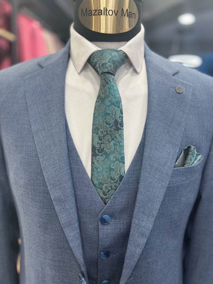 Костюм IBR 3-ка Голубой фактурный