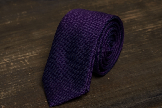 Мужской галстук Фиолетовый фактурный