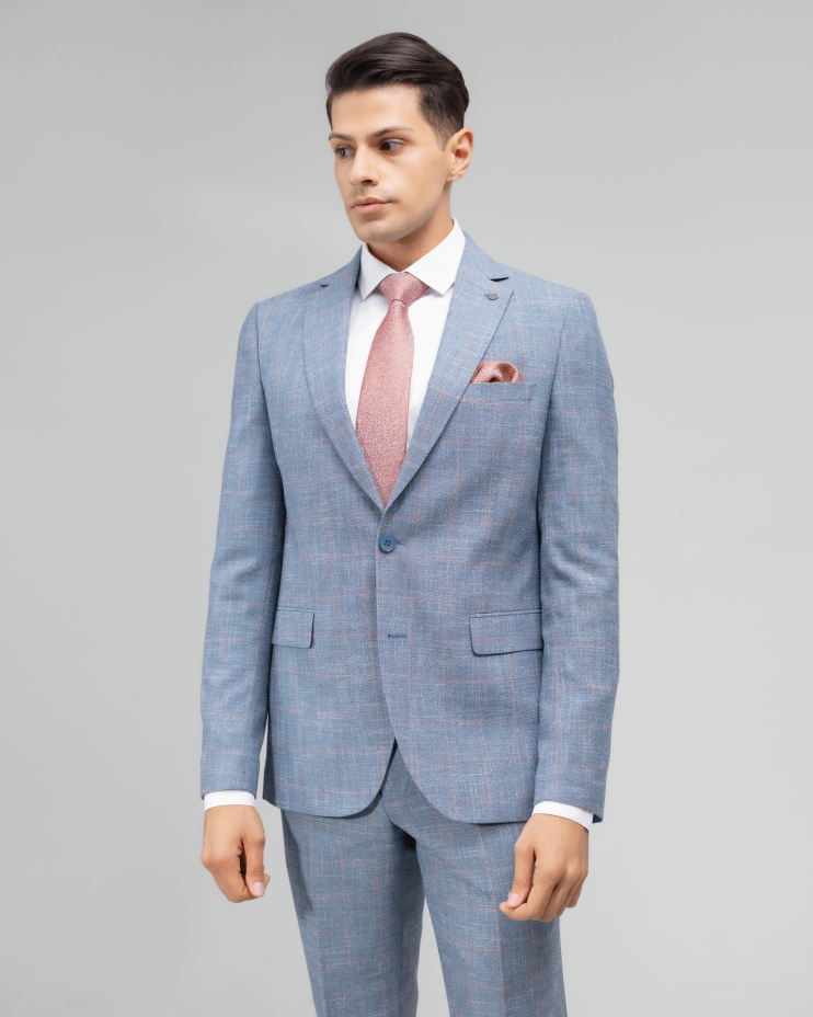 Костюм MAZALTOVMAN 2-ка Голубой в клетку