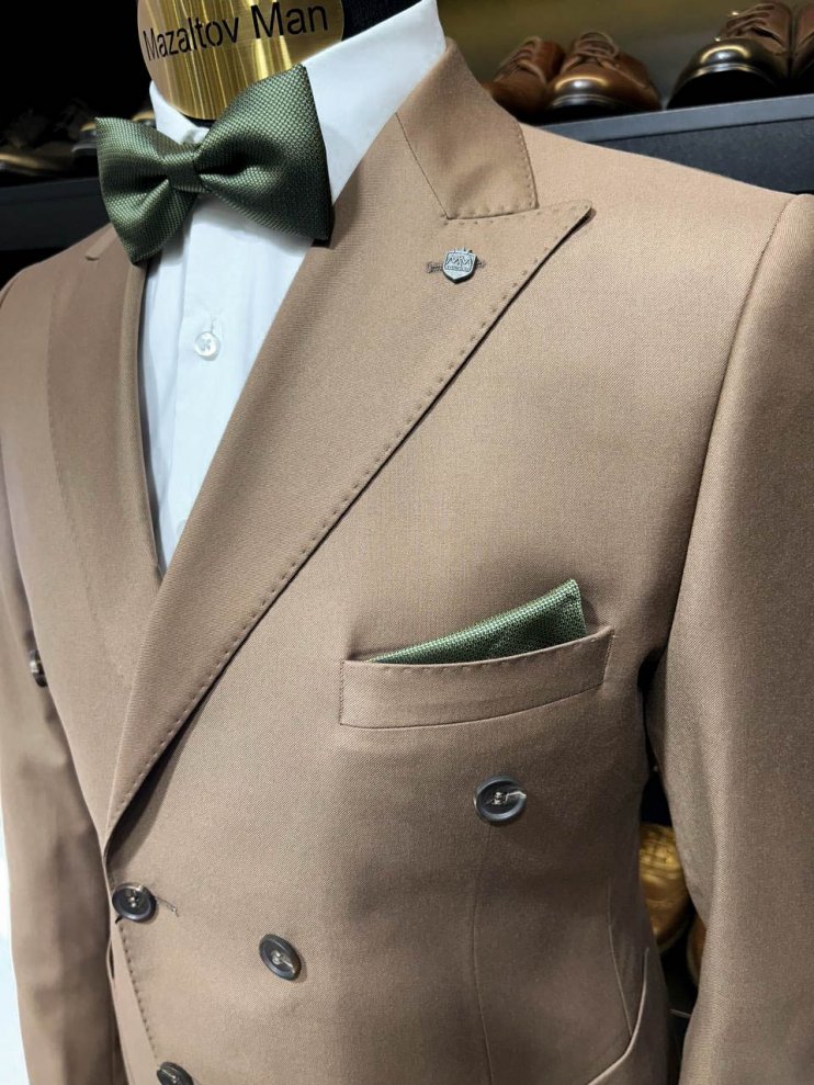 Костюм MIR 2-ка Коричневый двубортный