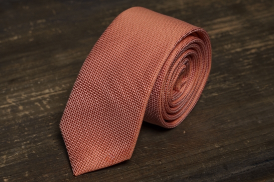 Мужской галстук Оранжевый фактурный