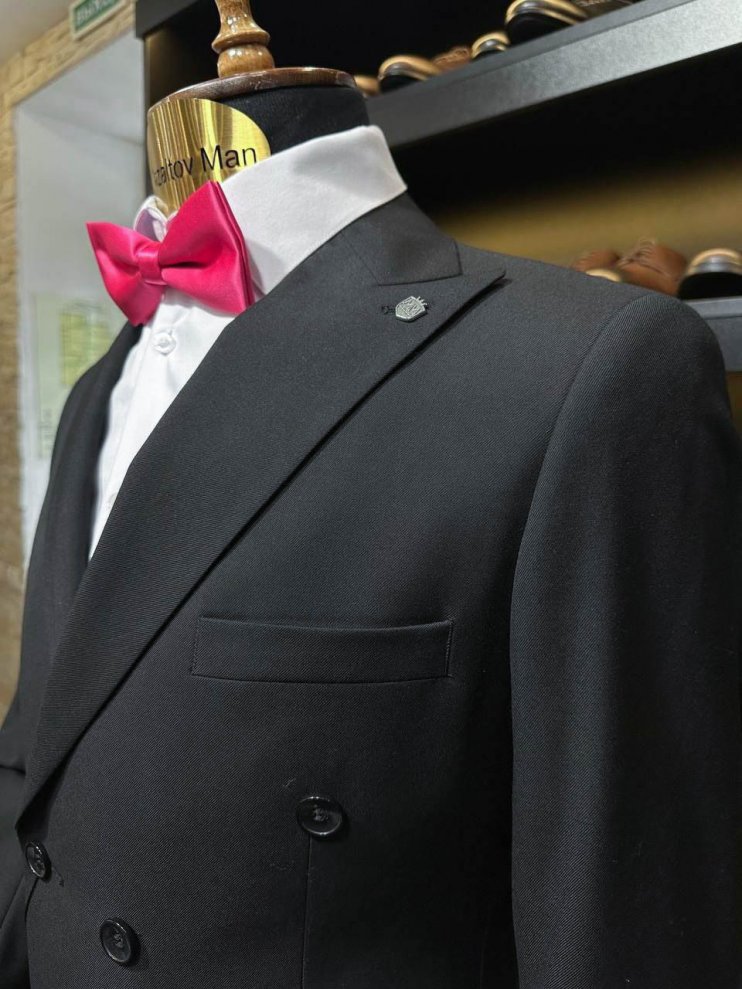 Костюм MIR 2-ка Черный двубортный