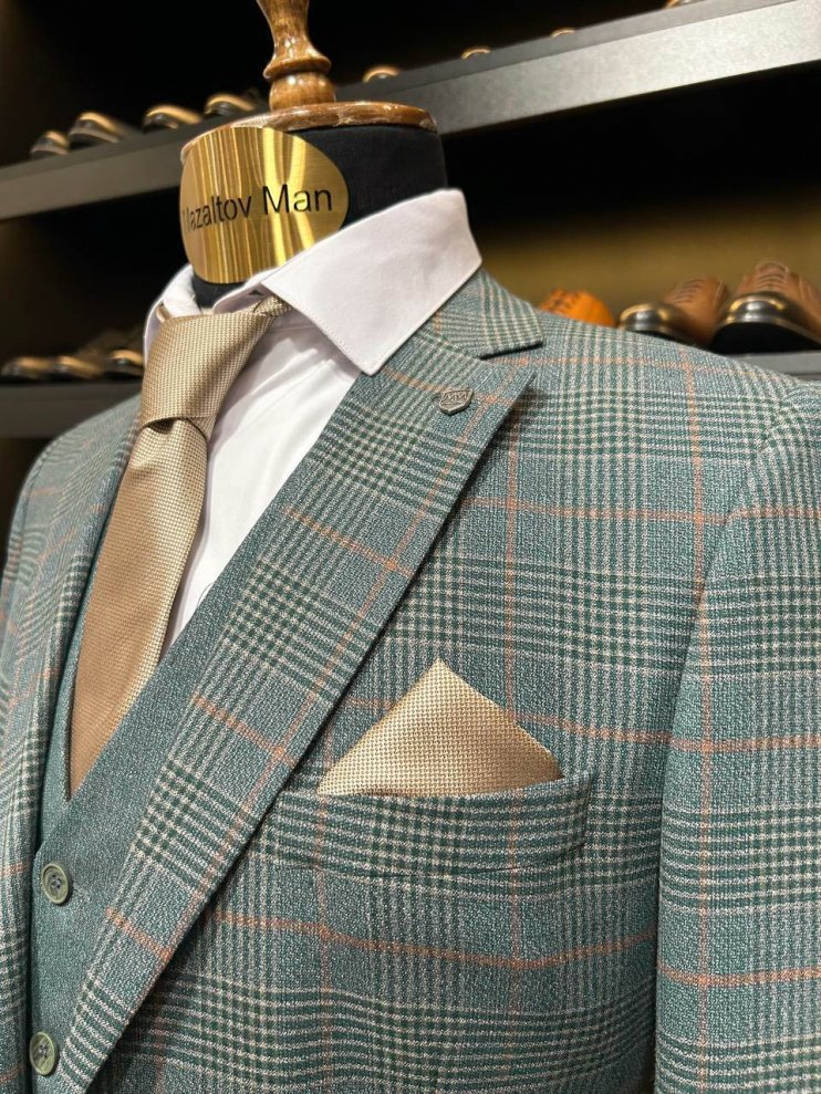 Костюм MAN 3-ка Зеленый в клетку