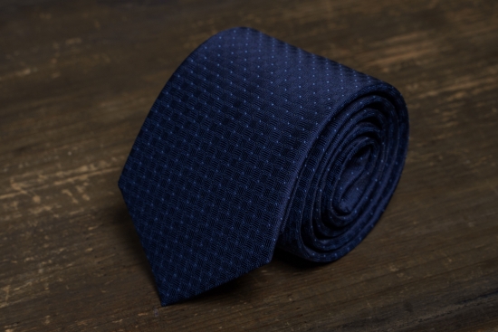 Мужской галстук Темно-синий текстурный