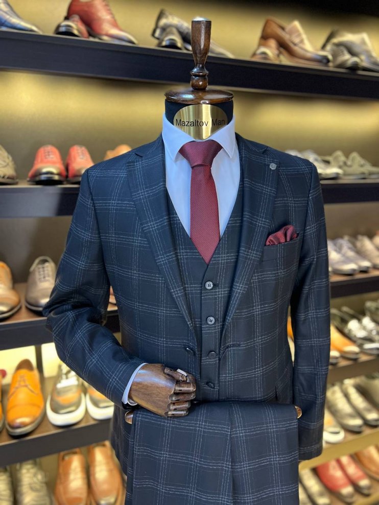 Костюм ZIG 3-ка Черный в клетку