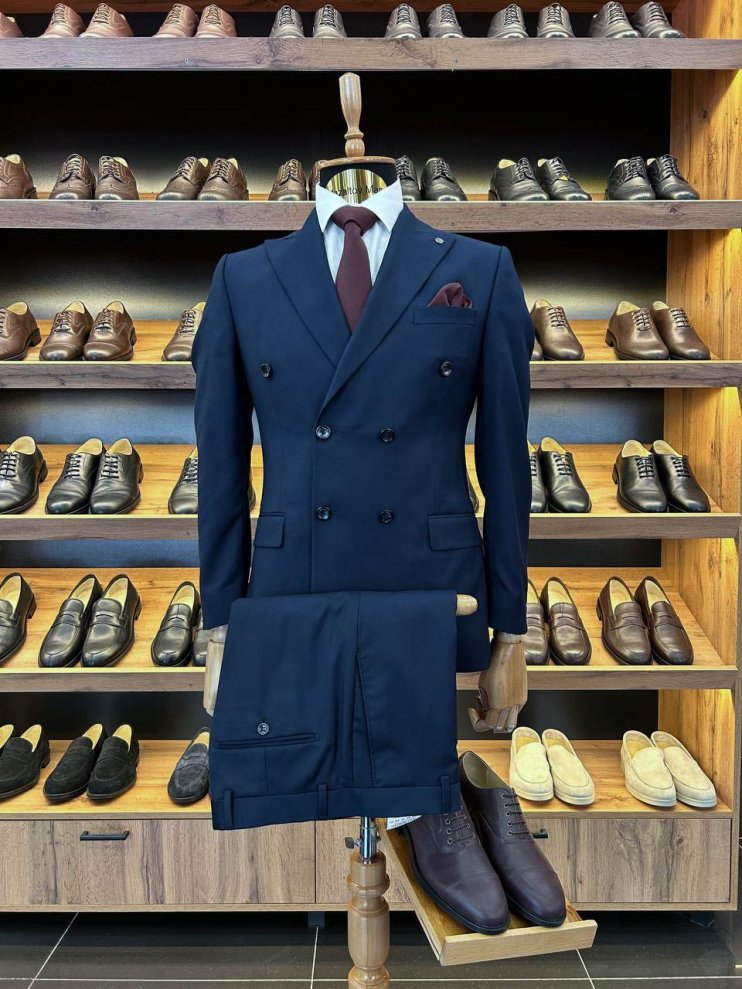 Костюм MAZALTOVMAN 2-ка Двубортный Premium Синий