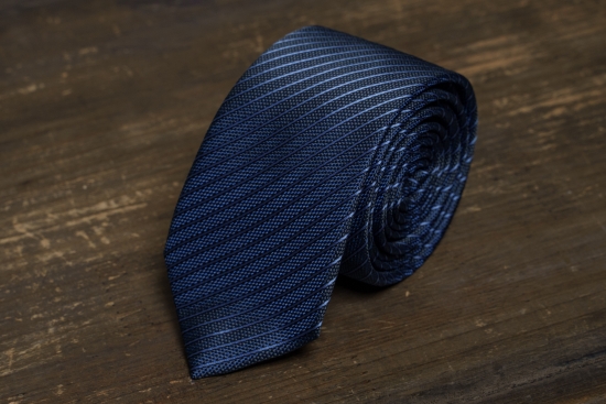 Мужской галстук Синий в диагональную полоску