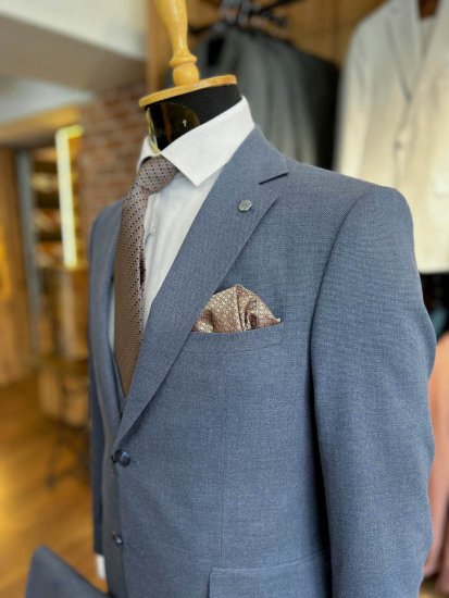 Костюм MAZALTOVMAN 3-ка Premium Синий фактурный